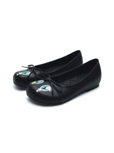 GO VACAY Anime Pearl Tears Flats Black-EMPTY BEHAVIOR-APOC STORE
