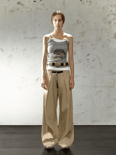 Vintage Distressed Embossed Metal Shield Leather Belt-TRINITE Studio-APOC STORE