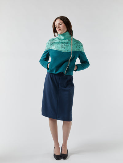 Chöke Nordic Leather Jacket in Teal-Chöke-APOC STORE