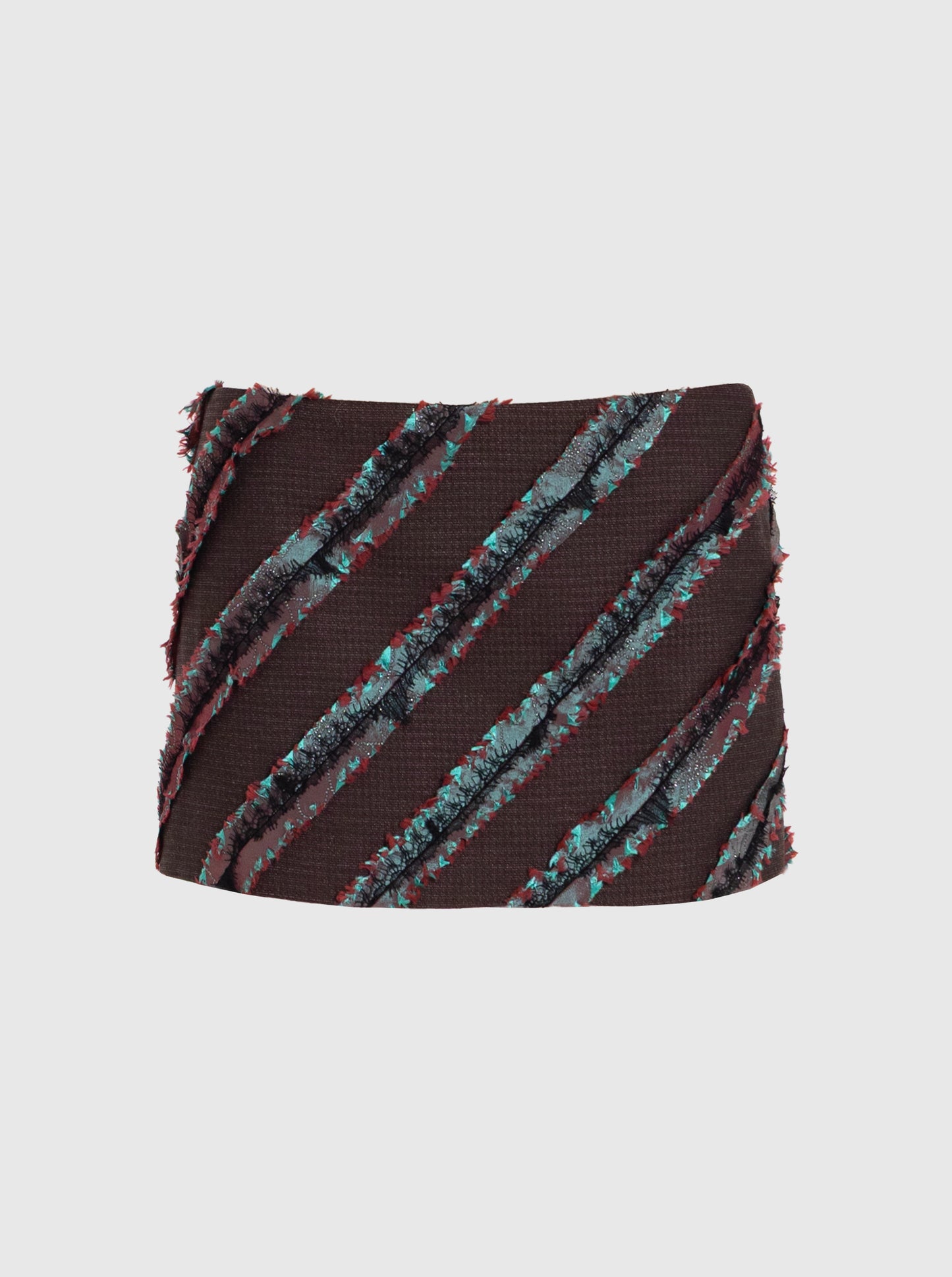 Mini Skirt with Stripes-Nensi Avetisian-APOC STORE