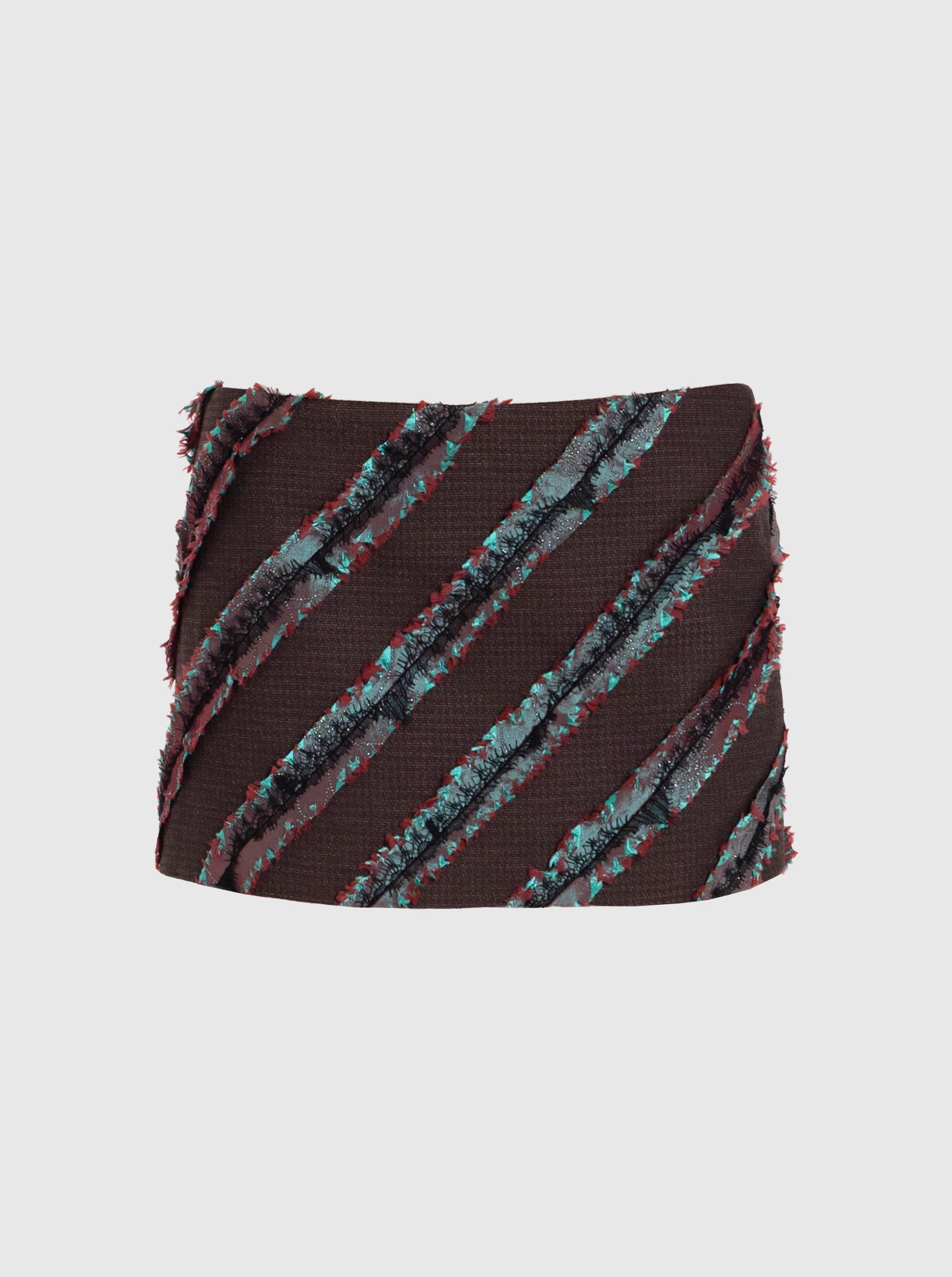 Mini Skirt with Stripes-Nensi Avetisian-APOC STORE