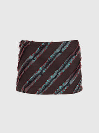 Mini Skirt with Stripes-Nensi Avetisian-APOC STORE