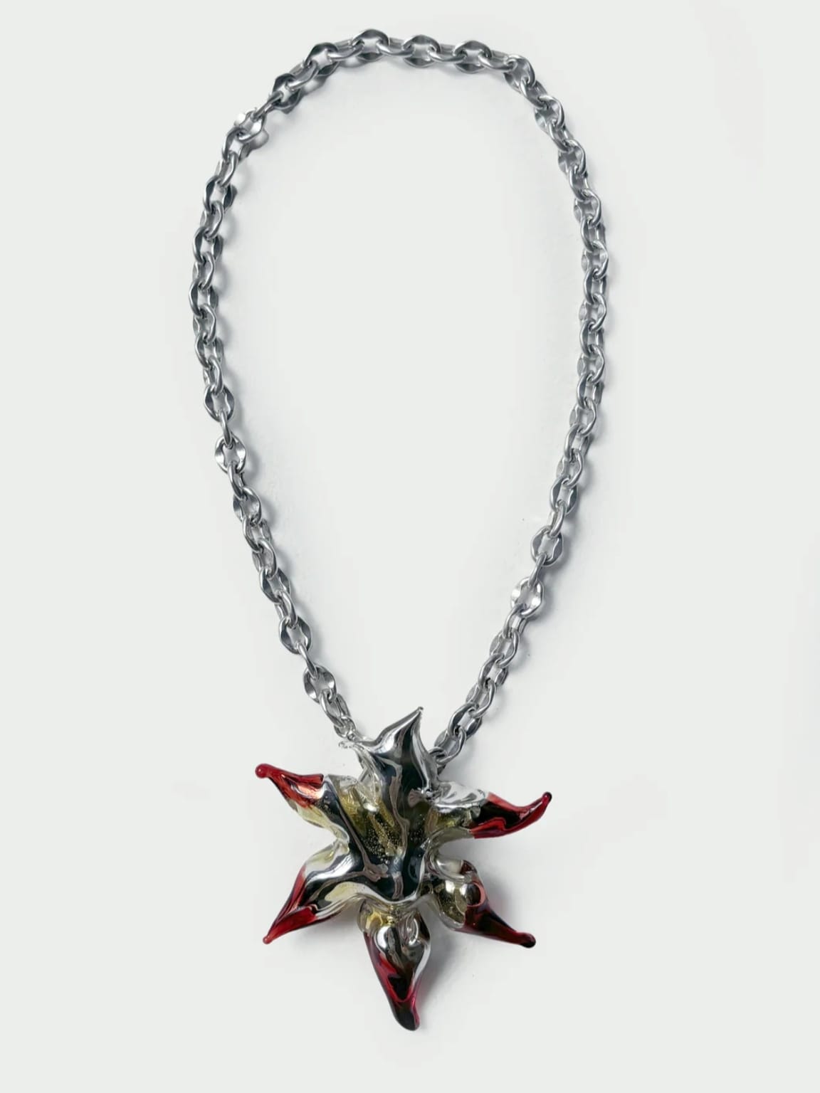 KA’AGUY_111 Glass Silver Necklace-Pia Glassworks-APOC STORE