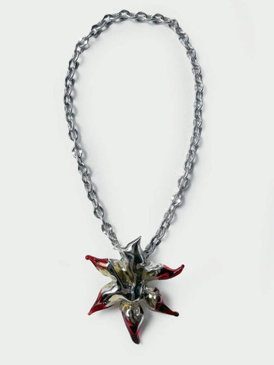 KA’AGUY_111 Glass Silver Necklace-Pia Glassworks-APOC STORE