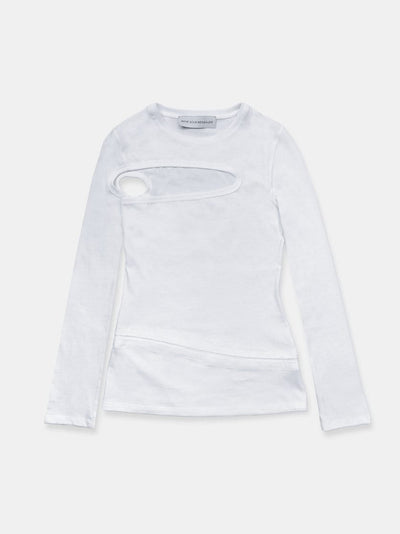 Asymmetric Cut Out T-shirt Longsleeve-René Scheibenbauer-APOC STORE