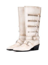 Napoleon Western Boots White-EMPTY BEHAVIOR-APOC STORE