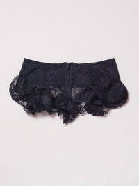 Slutty Mini Skirt in Black Lace-Pedro Trindade-APOC STORE