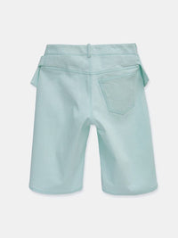 Sling Denim Shorts Celadon Green-René Scheibenbauer-APOC STORE