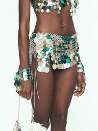 Aluminum Disc Mini Skirt - SCALE-JALACONDA-APOC STORE