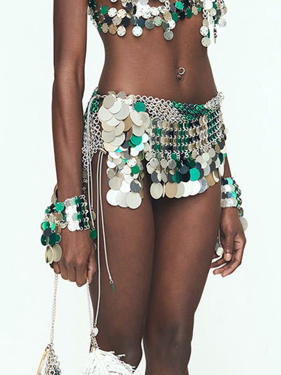 Aluminum Disc Mini Skirt - SCALE-JALACONDA-APOC STORE