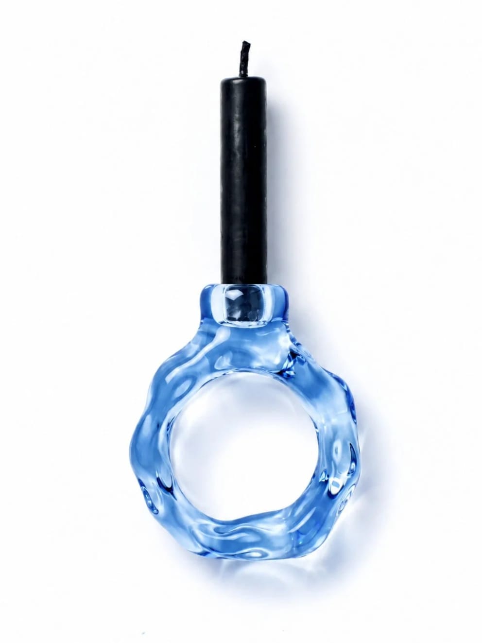 Candle and Flower Glass Ring 0136-Rain and Rivers-APOC STORE