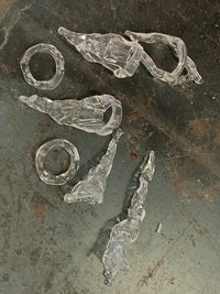 Claw Glass Ring 0139-Rain and Rivers-APOC STORE