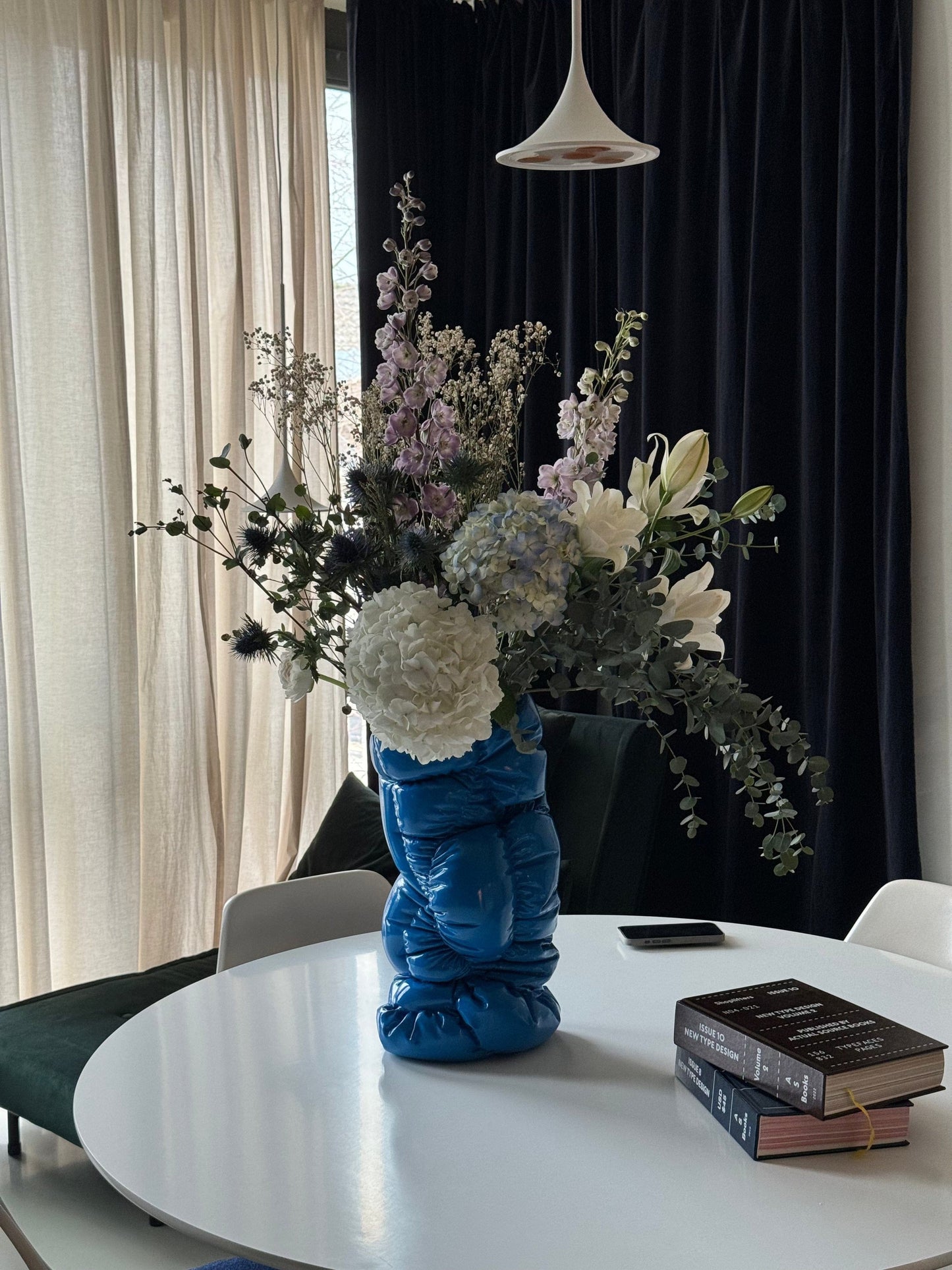 Puffer Vase II Blue - Small-Gast Studio-APOC STORE