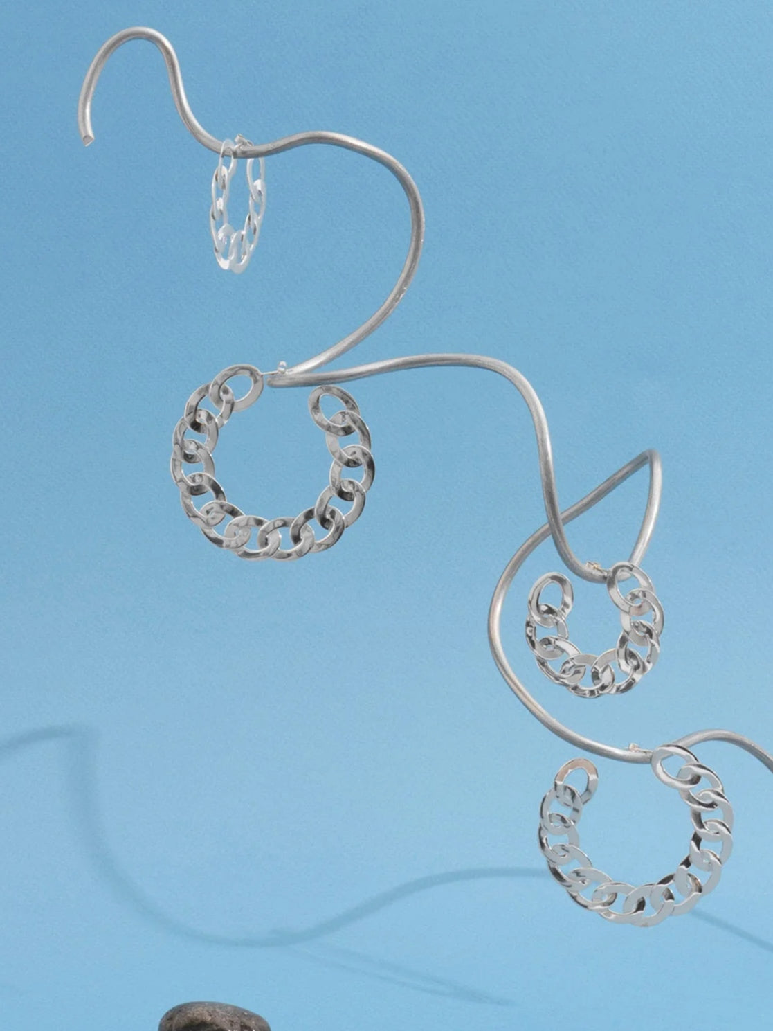 Flat Iron Large Hoops-Zohra Rahman-APOC STORE