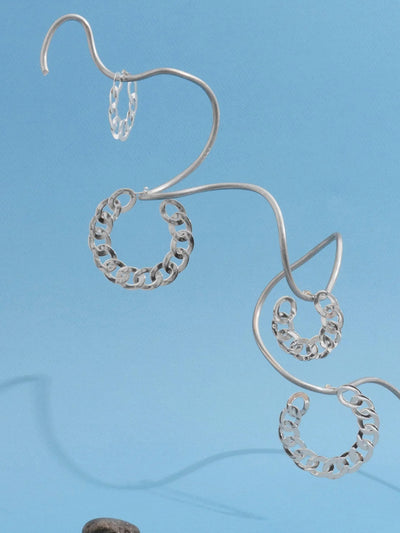 Flat Iron Large Hoops-Zohra Rahman-APOC STORE