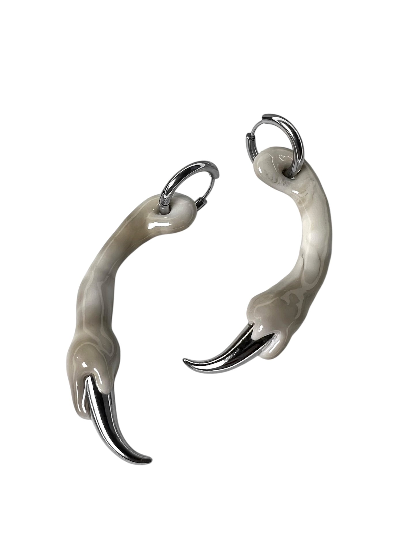 Bone earrings with spikes-CASPER DIY-APOC STORE