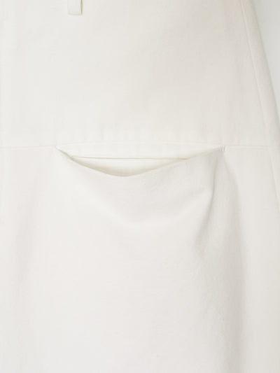 Cotton Wide Shorts 001 _White-Taekh-APOC STORE