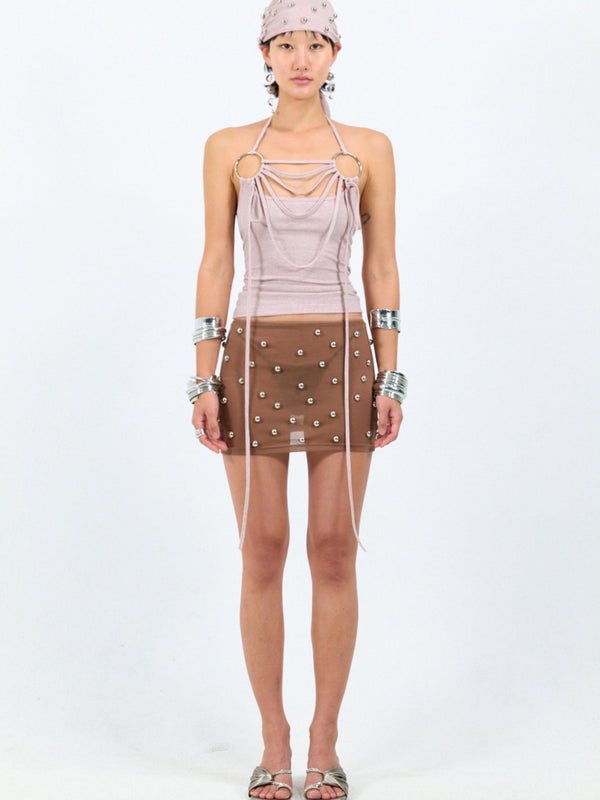 Ring halter tank pink-Nibgnus-APOC STORE