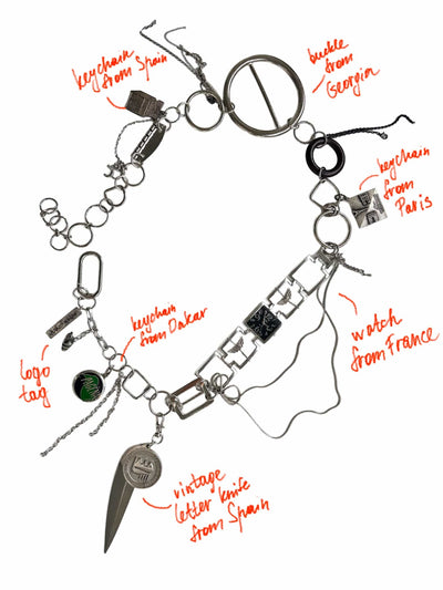 Watch chain belt-Alisa Cayoo-APOC STORE