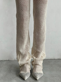 Crochet Stockings with relief lines-Nastyamasha-APOC STORE