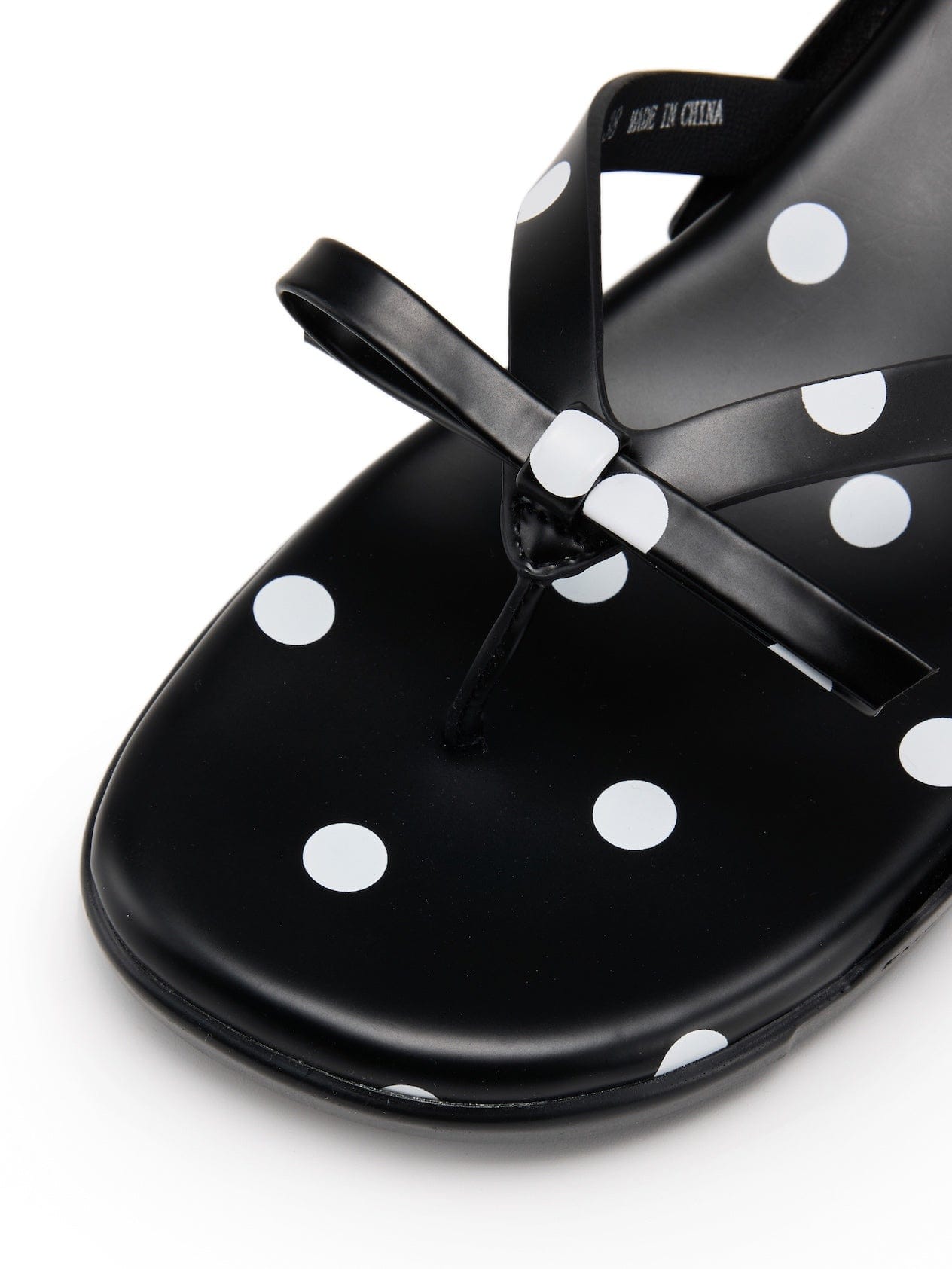 Polka Dot Flip-flops Black-EMPTY BEHAVIOR-APOC STORE
