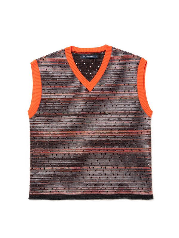 EMPATHIC KNIT VEST - Orange-Cognomen-APOC STORE