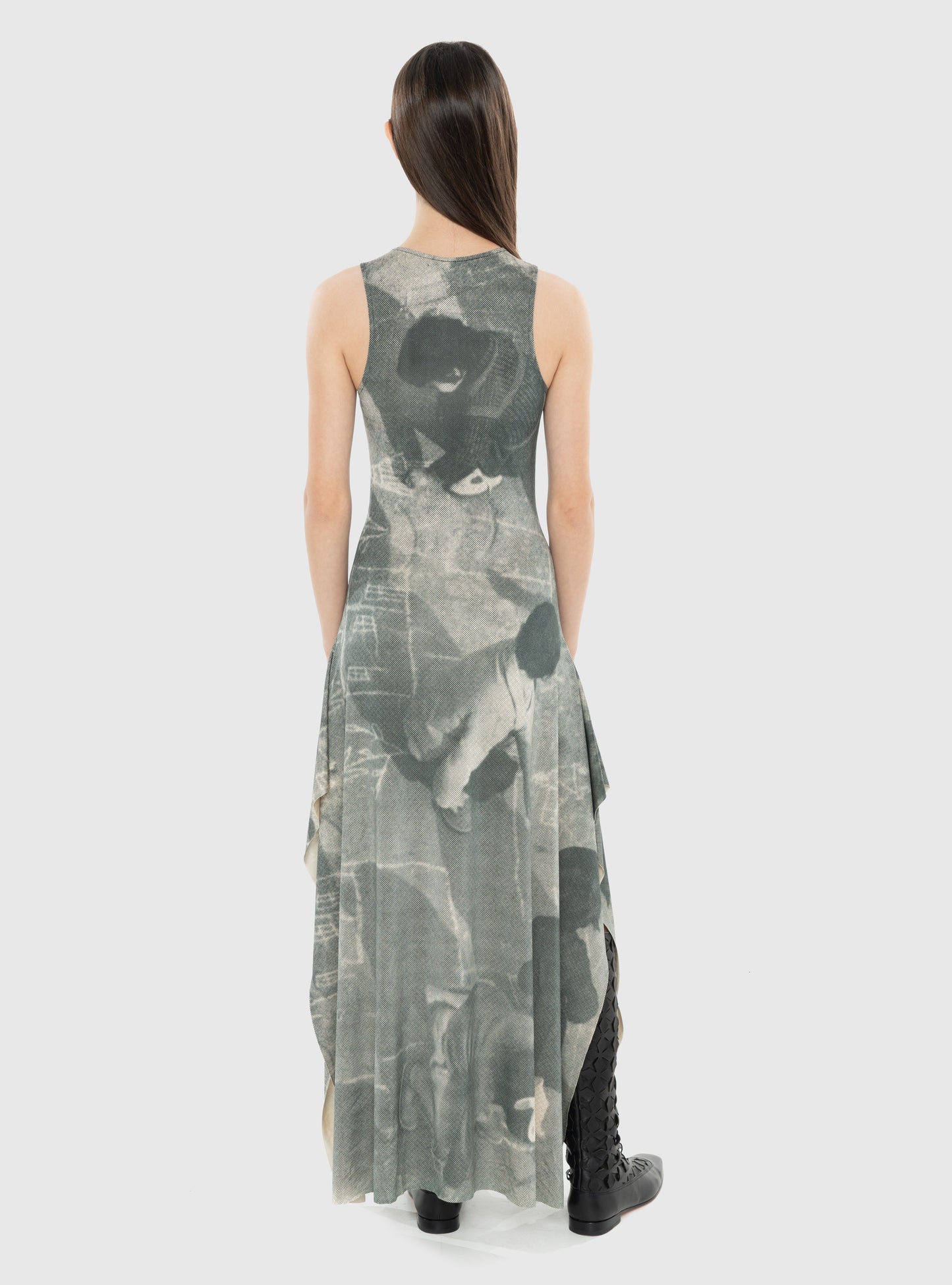 Printed Jersey Dress Hopscotch-Nensi Avetisian-APOC STORE