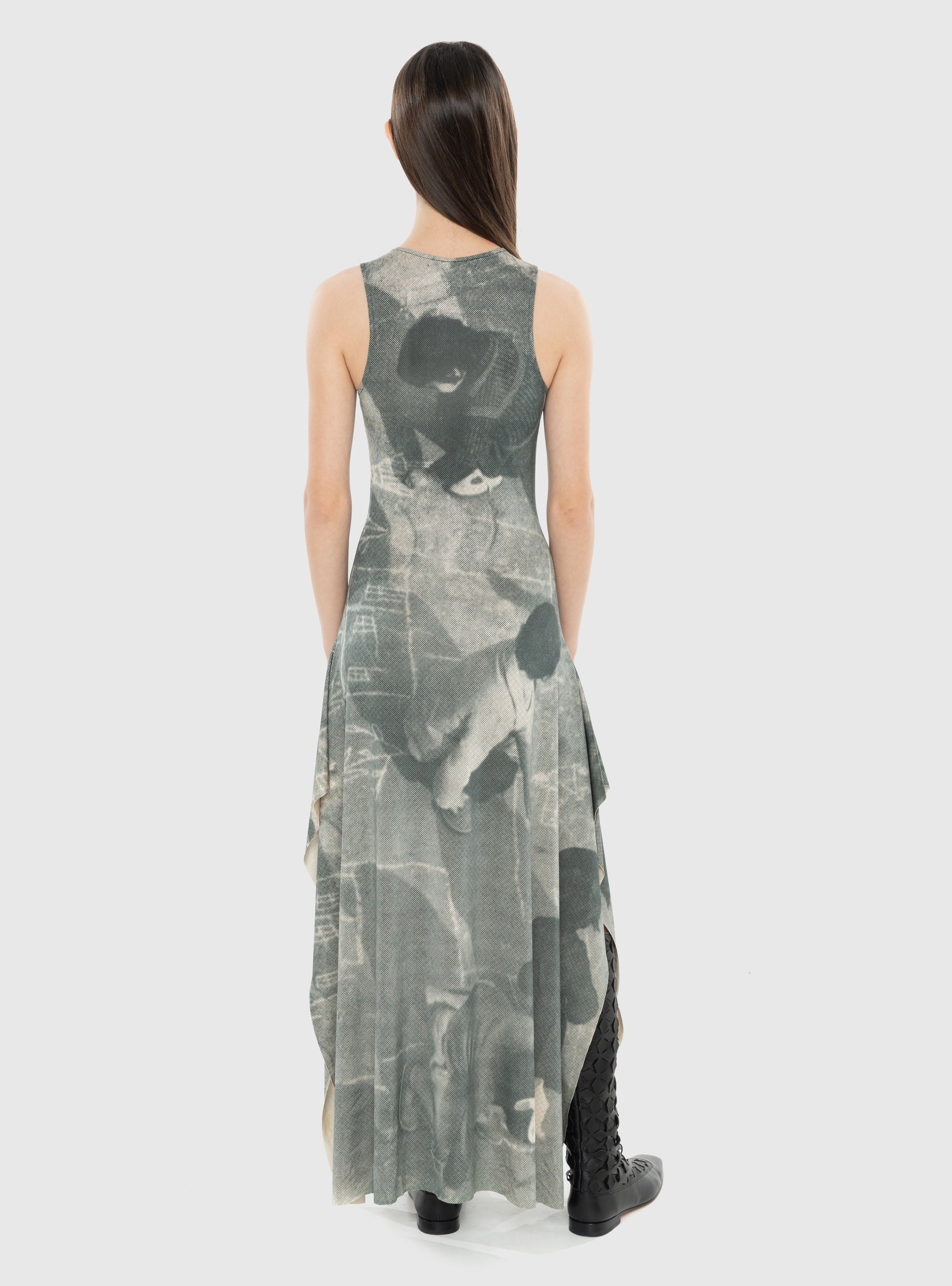 Printed Jersey Dress Hopscotch-Nensi Avetisian-APOC STORE