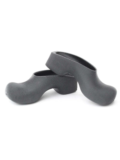 Heeled Clogs - Black-BODY AMPLIFICATION DEVICES-APOC STORE