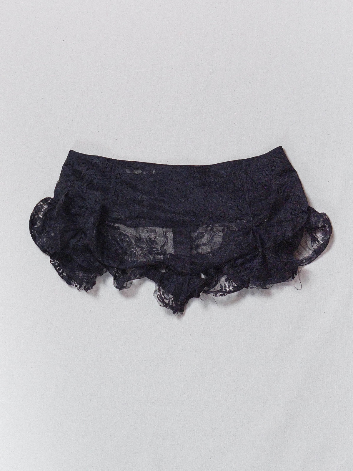 Slutty Mini Skirt in Black Lace-Pedro Trindade-APOC STORE