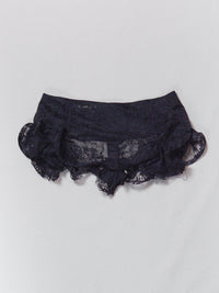 Slutty Mini Skirt in Black Lace-Pedro Trindade-APOC STORE