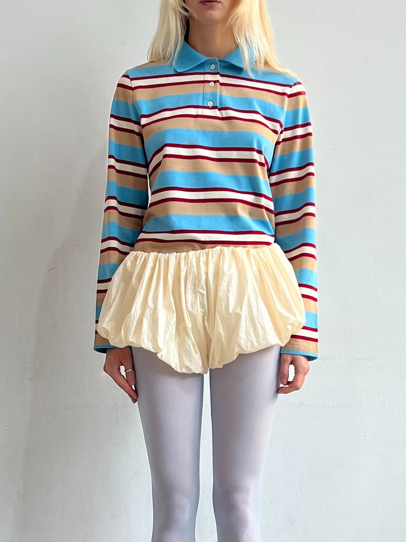 Cotton Knit Polo Long Sleeve-Nastyamasha-APOC STORE