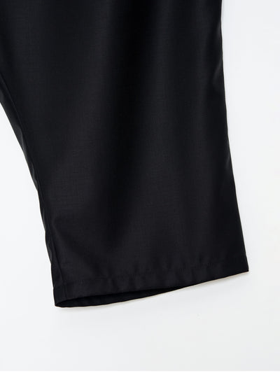 Wide Draped Back Pocket Pants 001 _ Black-Taekh-APOC STORE