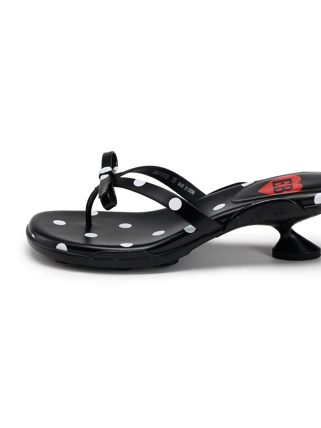 Polka Dot Flip-flops Black-EMPTY BEHAVIOR-APOC STORE