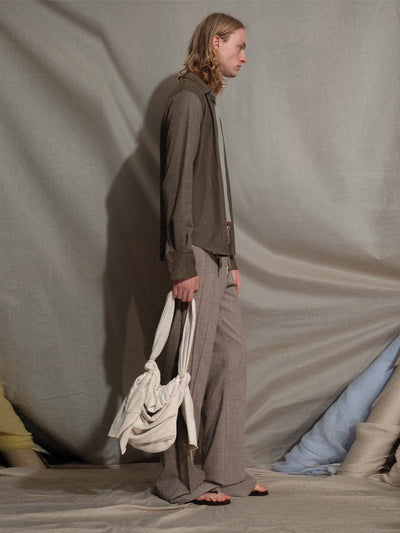 BB Bag in Grey Cotton Jersey-Pedro Trindade-APOC STORE