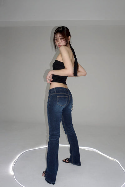 tattooed hiphugger denim-Lalameemee-APOC STORE