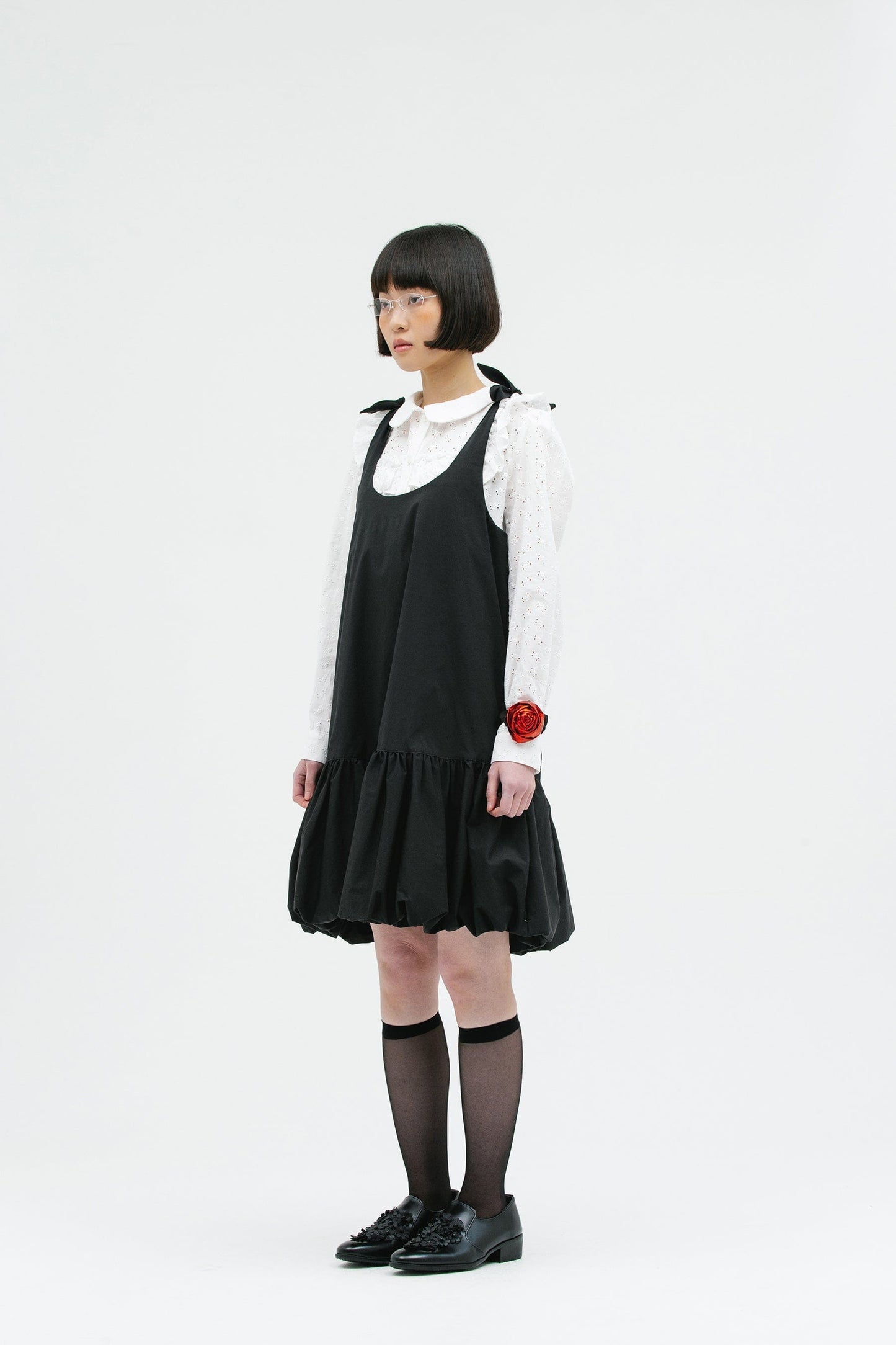 RIBBON MINI BALLOON DRESS-SAENGIN STUDIOS-APOC STORE