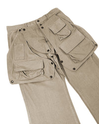 HIDDEN CARGO POCKET PANTS BEIGE-EGNARTS-APOC STORE