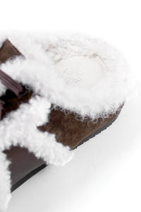 GO VACAY - Birken Fluffy Slippers Brown-EMPTY BEHAVIOR-APOC STORE
