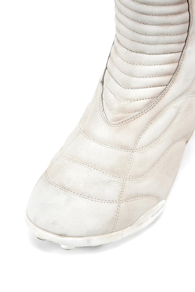 Boxing High Heel Boots White-EMPTY BEHAVIOR-APOC STORE