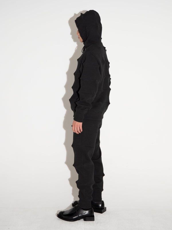 Spiked Jogger Trousers Black-Woojun Jang-APOC STORE
