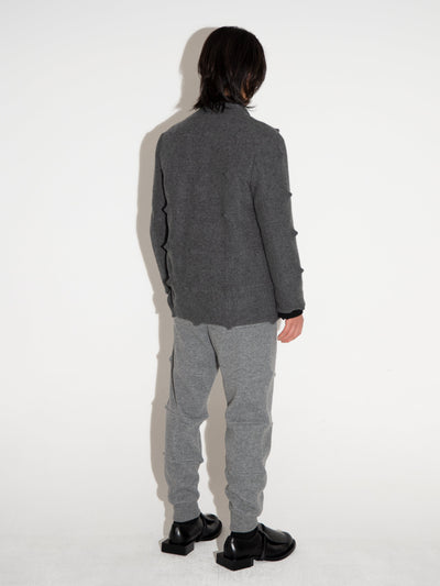 Spiked Jacket Grey-Woojun Jang-APOC STORE