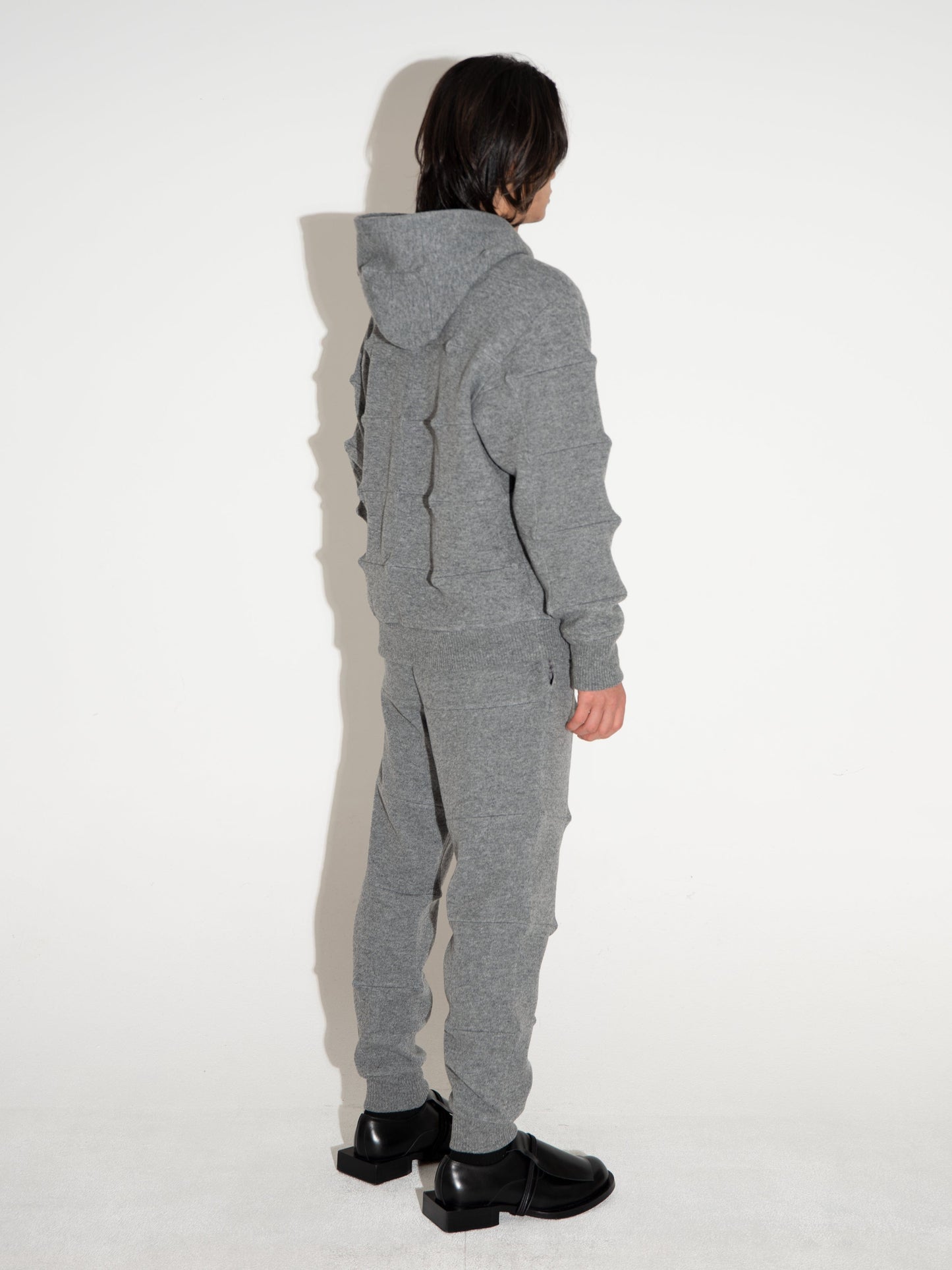 Spiked Jogger Trousers Grey-Woojun Jang-APOC STORE
