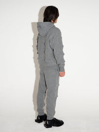 Spiked Jogger Trousers Grey-Woojun Jang-APOC STORE