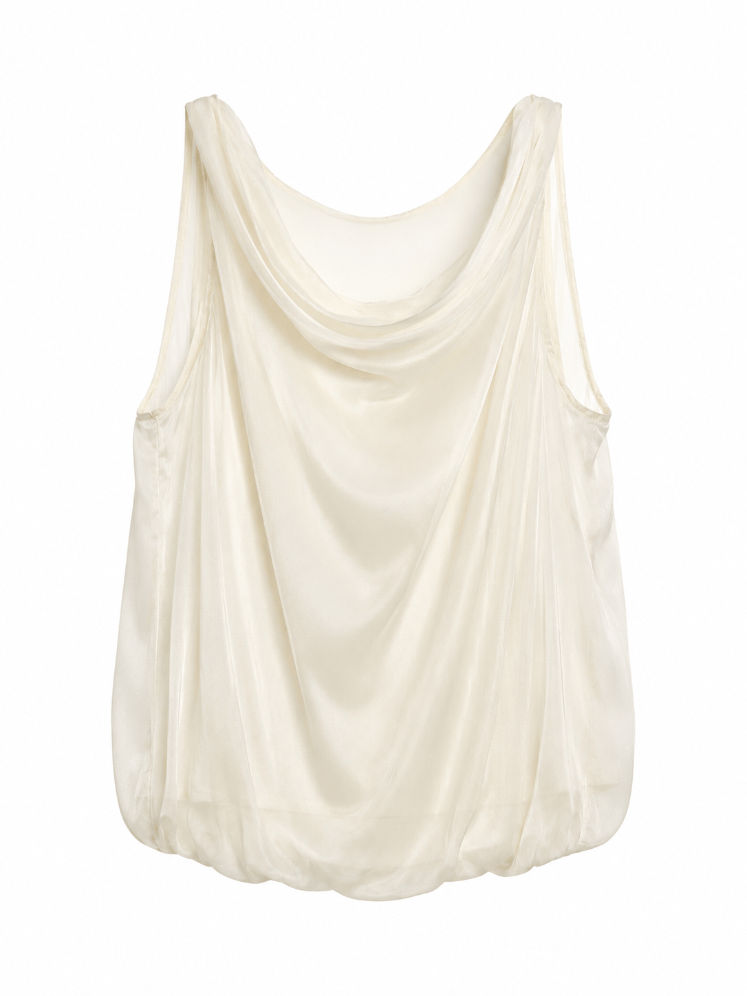 Bordeaux Silk Cami Top in White-PAIDEN-APOC STORE