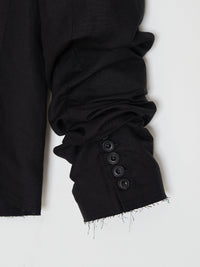 Glitched Summer Sleeve Tailored Jacket 001 _ Black-Taekh-APOC STORE