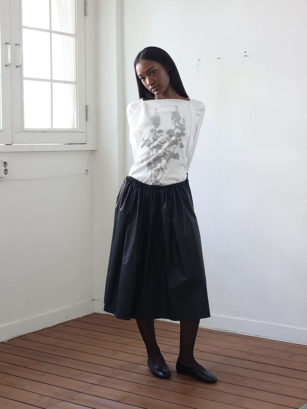 Hollyhock Front Drape Tee-Julye Han-APOC STORE