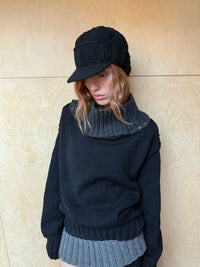 “Chunky sweater” in Black-V4K-APOC STORE