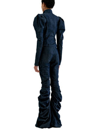 SPIRAL DENIM PANTS-Clara Colette Miramon-APOC STORE