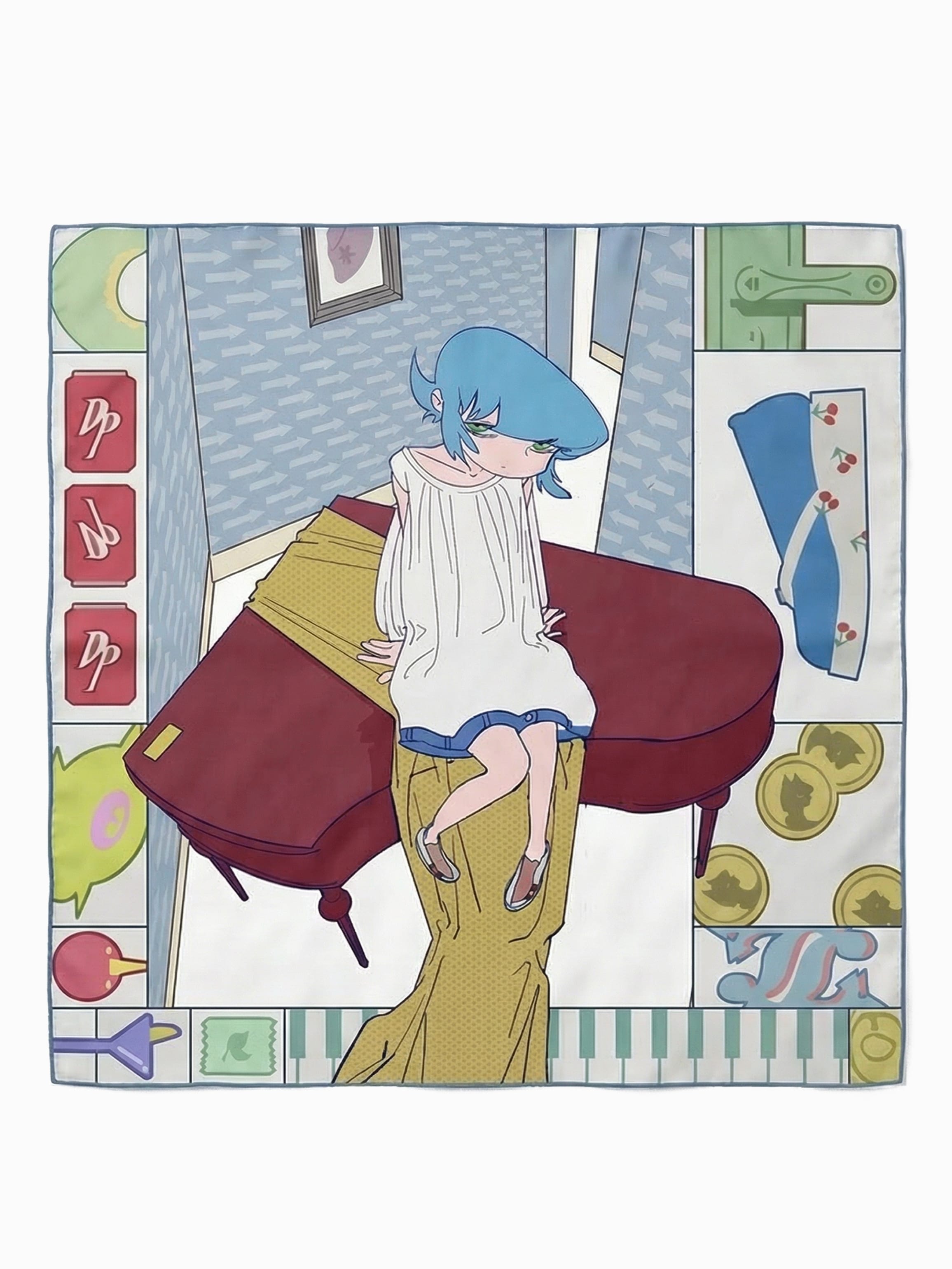 chöke.hq “Piano” Silk Scarf – China Travel Theme – APOC STORE